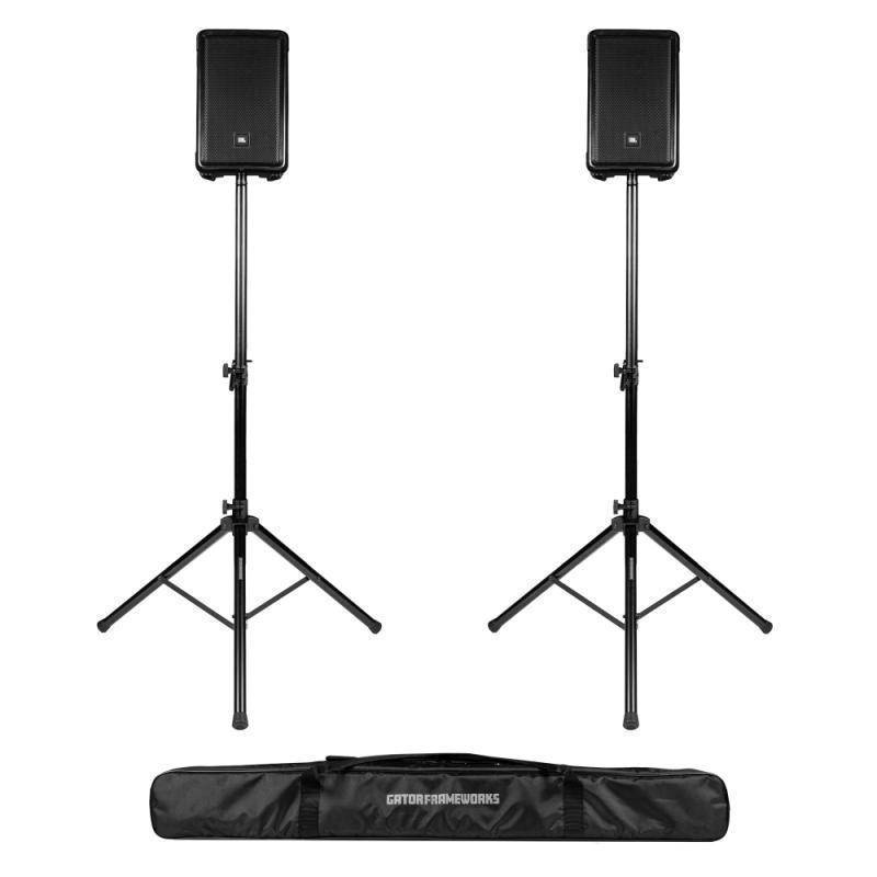 RI-SPKRSTDSET-250-AL Aluminum Tripod Speaker Stand Set with Deluxe Bag