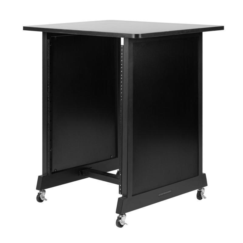RI-STRK-14U-BLK 14U Wood Rack Cabinet, Black