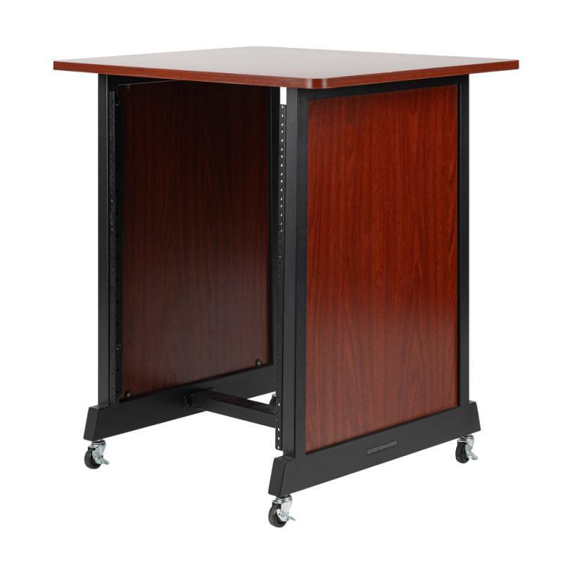 RI-STRK-14U-CH 14U Wood Rack Cabinet, Cherry