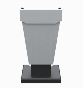 PDDL25 SST Height Adjustable Diplomat Podium, Silver Silk