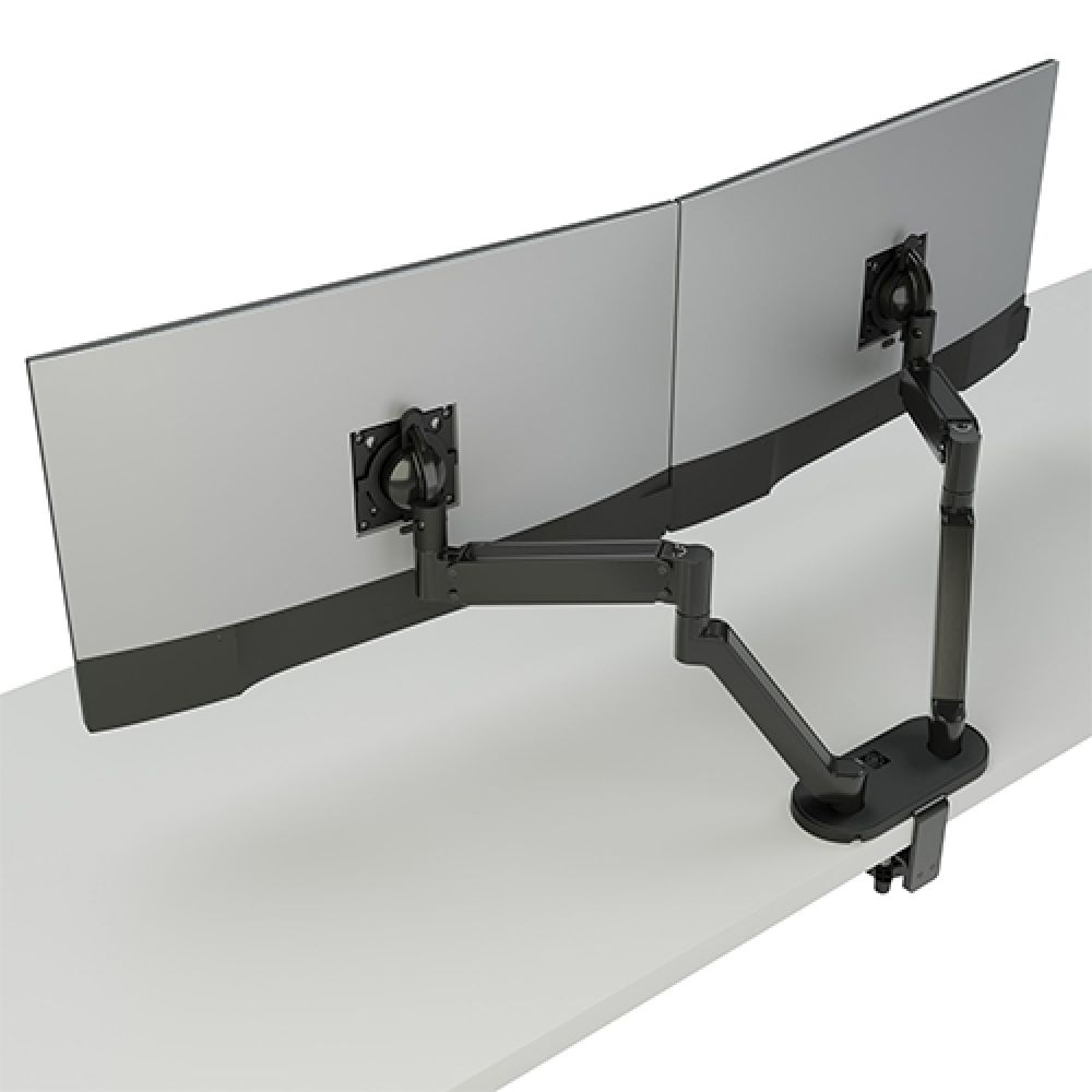 DMA2B Koncis Monitor Arm Mount, Dual, Black