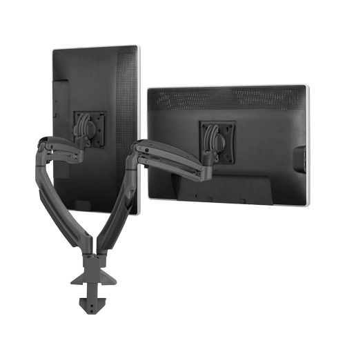K1D220B-G Kontour K1D Dynamic Desk Clamp Mount, 2 Monitors, TAA Compliant