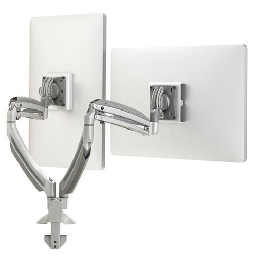 K1D220S-G Kontour K1D Dynamic Desk Mount, 2 Monitors, TAA-Compliant