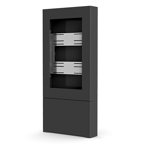 LF48UBP Impact Floor Standing Kiosk – Portrait 48” Black