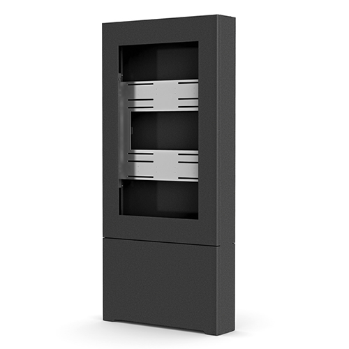 LF50UBP Impact Floor Mounted Kiosk, Portrait 50” Black