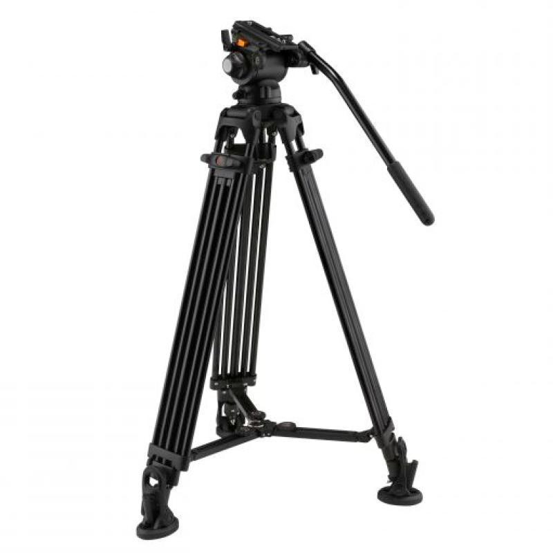 IKAN EG03A2 2-Stage Aluminum 75mm Fluid Head Tripod Kit