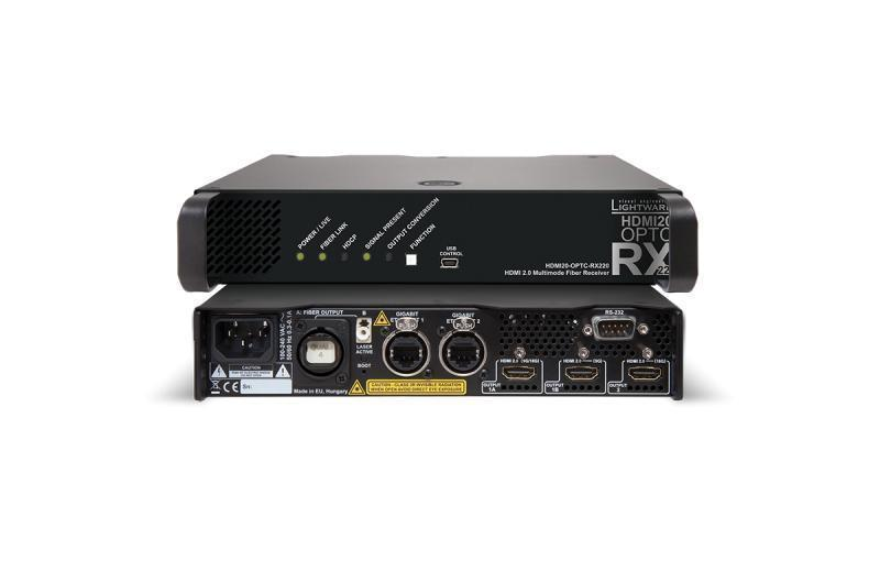 HDMI20-OPTC-RX220-NTQ HDMI 2.0 Full 4K Fiber Optical Extender with Gigabit Ethernet