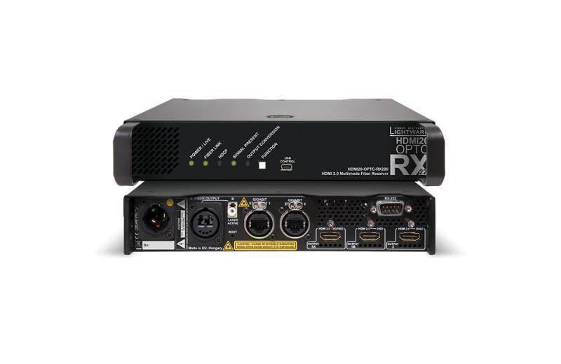 HDMI20-OPTC-RX220-PCN HDMI 2.0 Full 4K Fiber Optical Extender with Gigabit Ethernet
