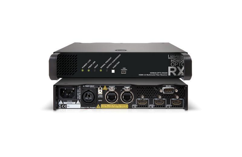 HDMI20-OPTC-RX220-PRO HDMI 2.0 Full 4K Fiber Optical Extender with Gigabit Ethernet