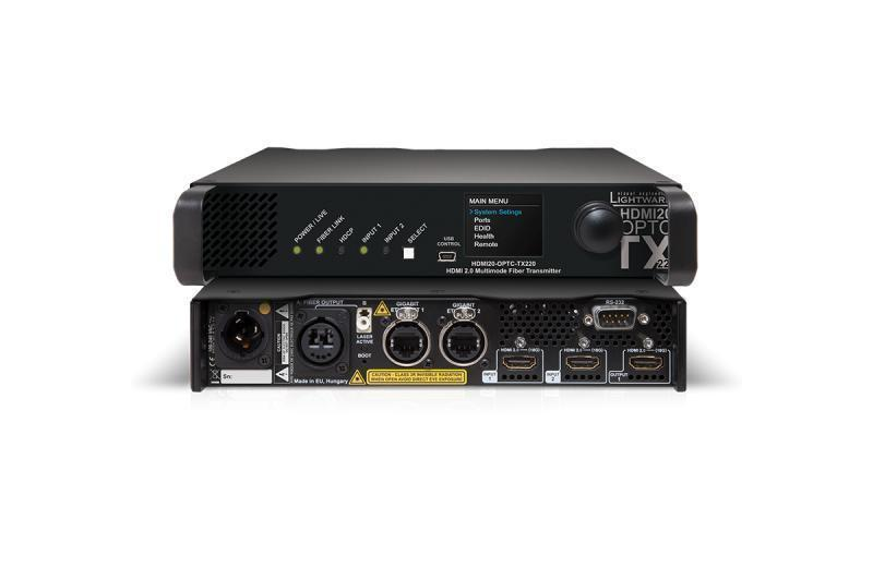 HDMI20-OPTC-TX220-PCN HDMI 2.0 Full 4K Fiber Optical Extender with Gigabit Ethernet