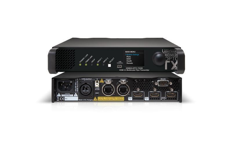 HDMI20-OPTC-TX220-PRO HDMI 2.0 Full 4K Fiber Optical Extender with Gigabit Ethernet