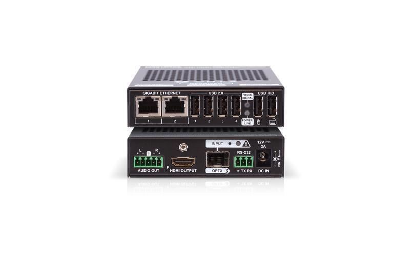 HDMI-OPTX-RX100AU2K SDVoE compatible HDMI 2.0 over fiber optical link receiver