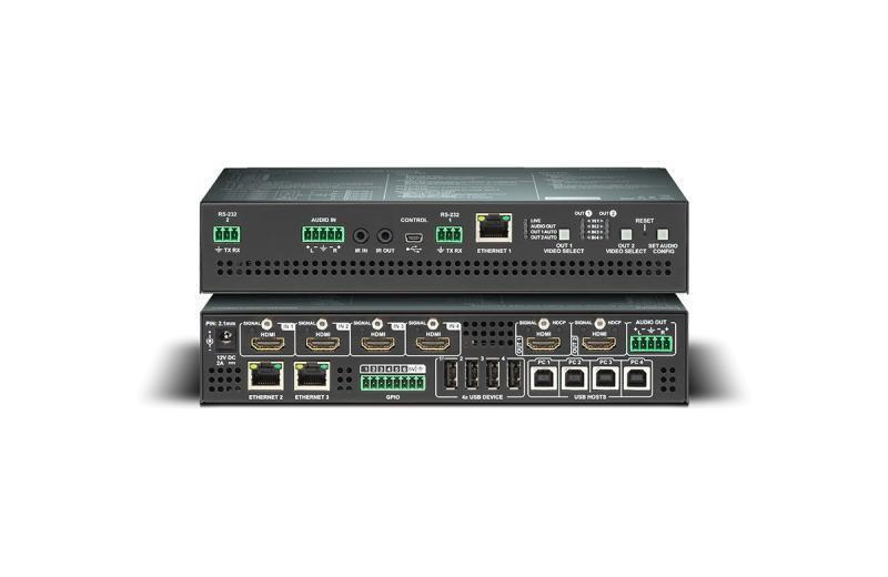 MMX4x2-HDMI-USB20-L 4x2 Matrix Switcher for HDMI video and USB 2.0 peripherals