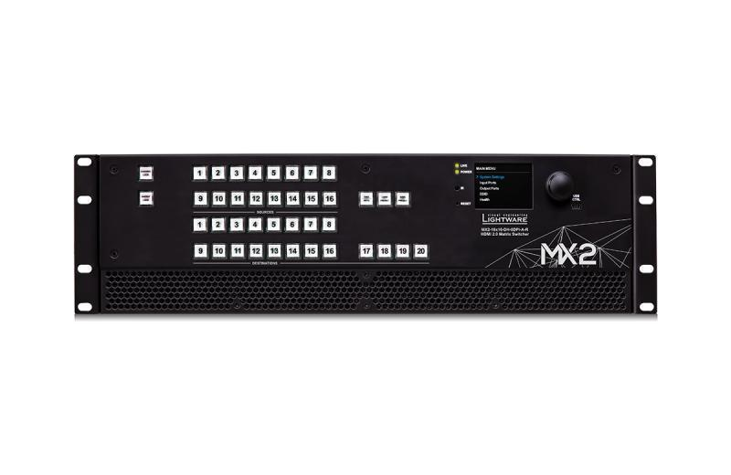 MX2-16x16-DH-8DPi-A-R Full 4K Matrix Switcher with Mixed DisplayPort and HDMI Input Ports