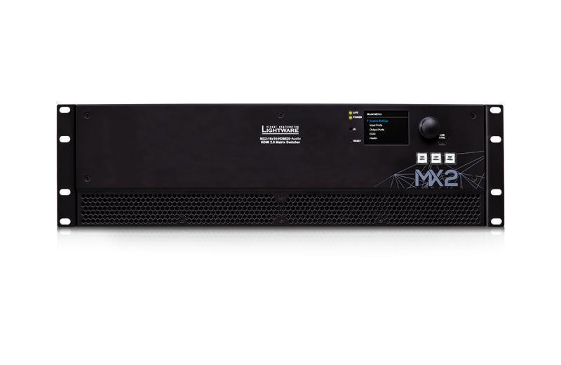 MX2-16x16-HDMI20-Audio 16x16 HDMI 2.0 matrix with Breakaway Analog Audio
