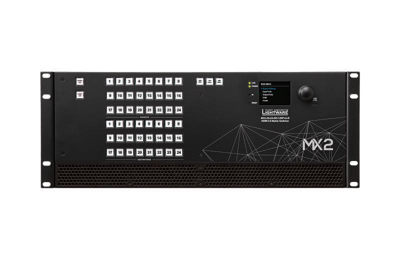 MX2-24x24-DH-12DPi-A-R Full 4K Matrix Switcher with Mixed DisplayPort and HDMI Input Ports