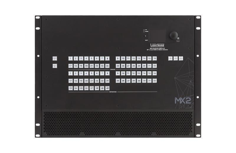 MX2-32x32-DH-16DPi-A-R Full 4K Matrix Switcher with Mixed DisplayPort and HDMI Input Ports