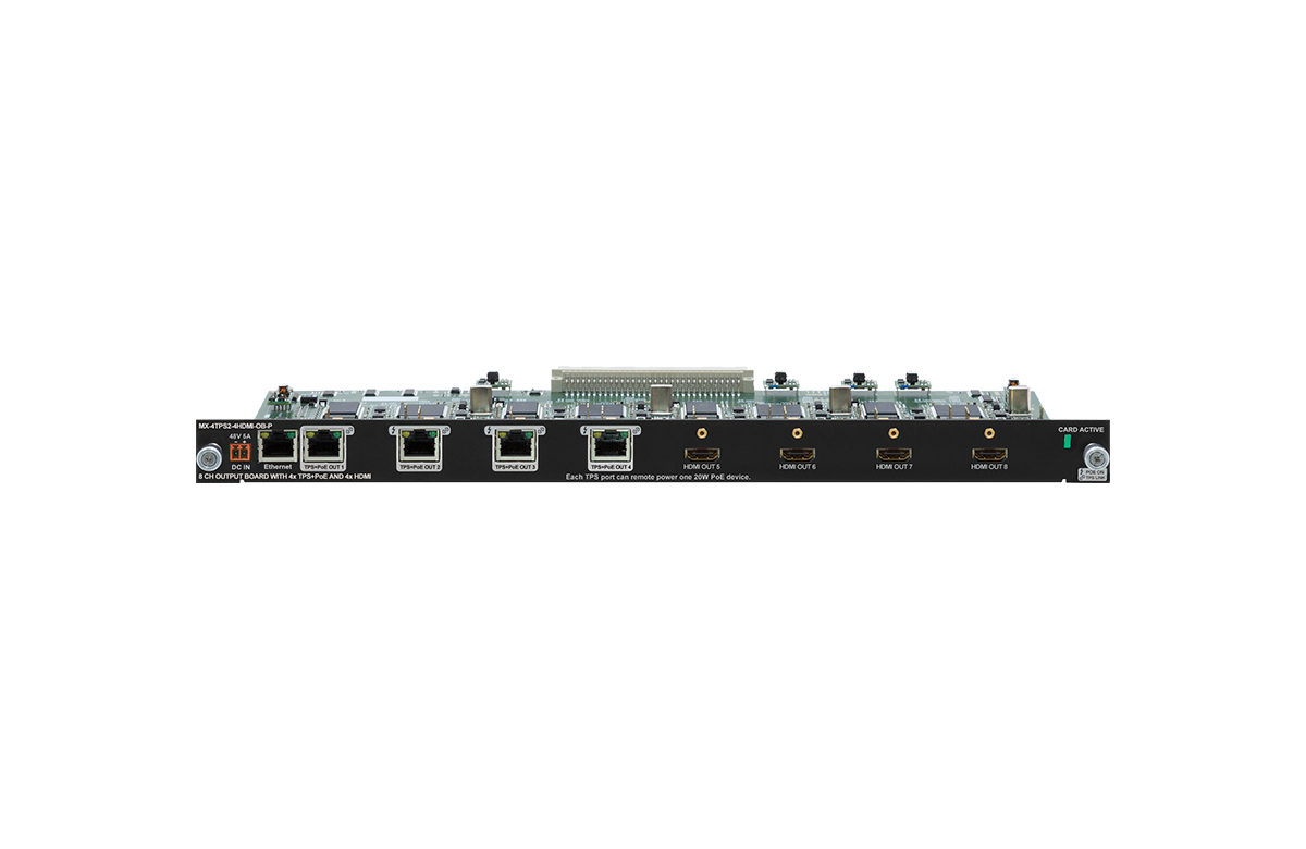 MX-4TPS2-4HDMI-OB-P TPS and HDMI Combo Output Board with PoE