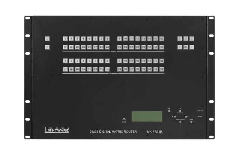 MX-FR33R 33x33 Crosspoint MX Modular Digital Router Frame AV professionals, and high‑end home theatre applications