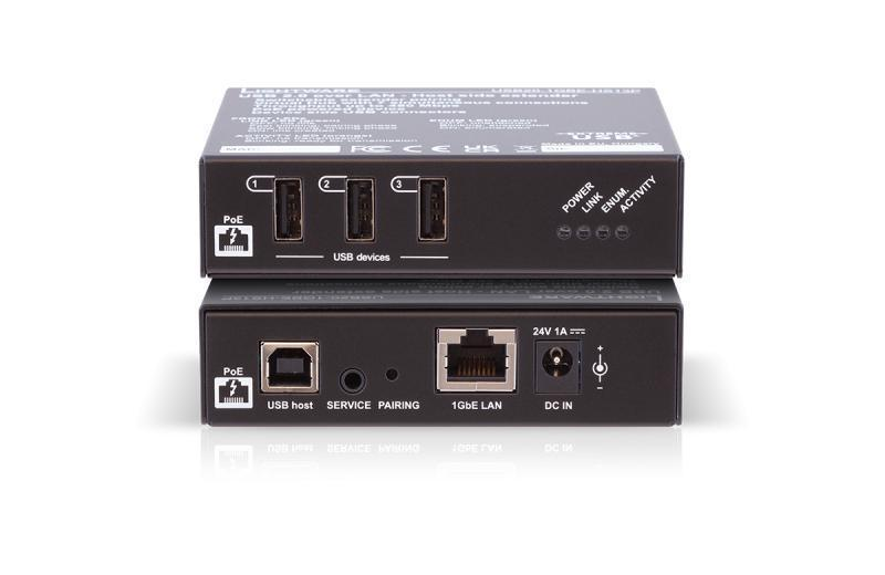 USB20-1GBE-HS13P PoE+ USB 2.0 over LAN host side extender