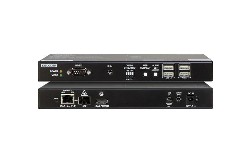 VINX-110AP-HDMI-DEC AV Over IP Scaling Multimedia Extender with USB K+M, RS-232 and IR