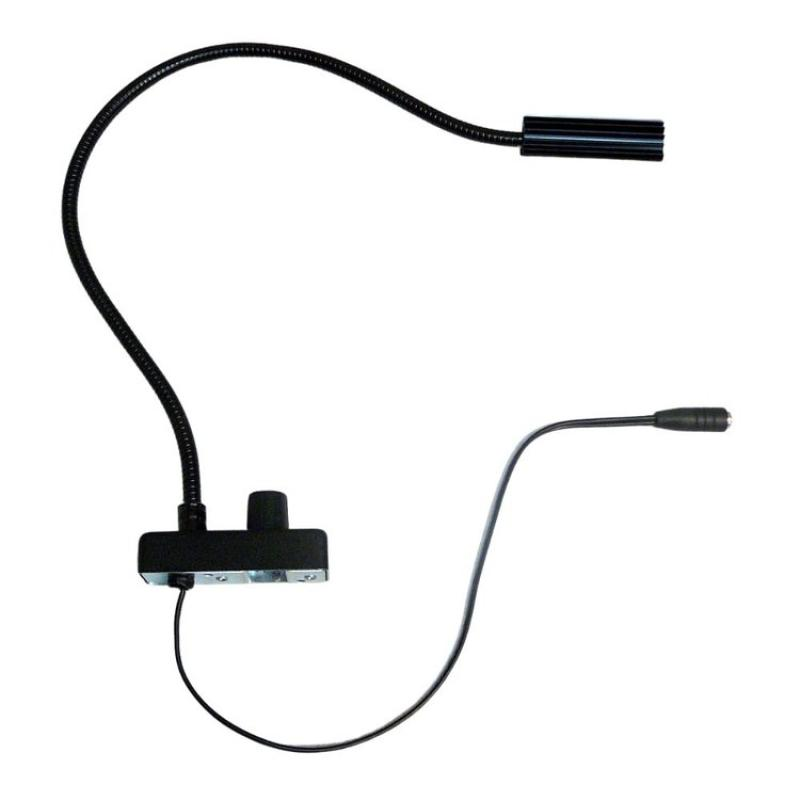 IS#2 High Intensity 18" Permanently Attached Gooseneck Lampset with Bottom Mount Cordset - U.S. Power Supply