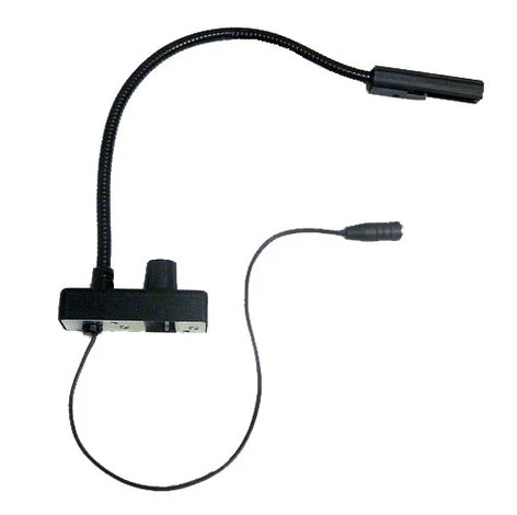 IS#2-LED 18" Permanently Attached Gooseneck Lampset with Bottom Mount Cordset - U.S. Power Supply
