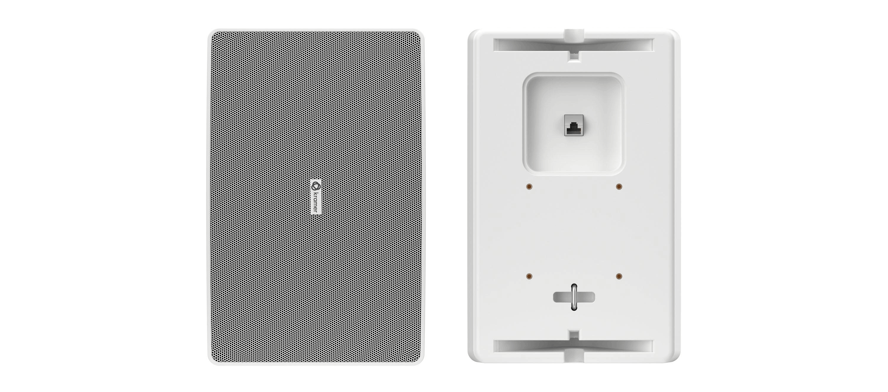 WM-8D-(W) 8" Two-way Wall Mounted PoE Powered Dante Speaker, White