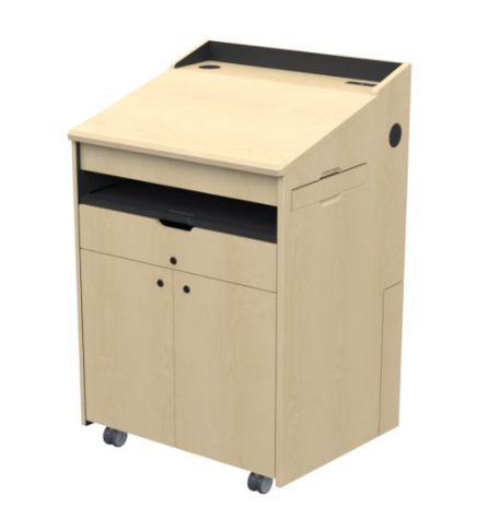 LEX230 FMT Educational Multimedia Lectern, Fusion Maple