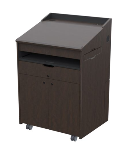 LEX230 CPT Educational Multimedia Lectern, Chocolate Pear