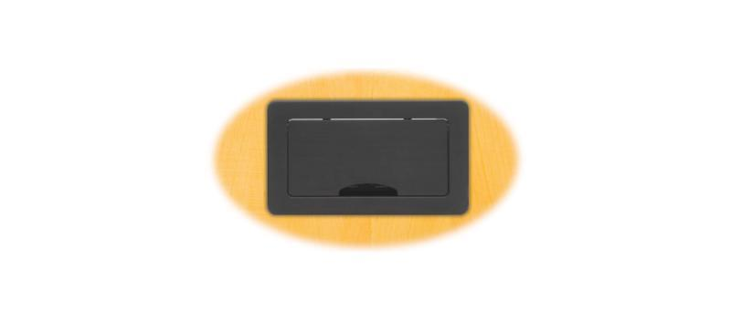 TBUS-6xl (BC) Table Mount Modular Multi–Connection Solution — Manually Retracting Lid