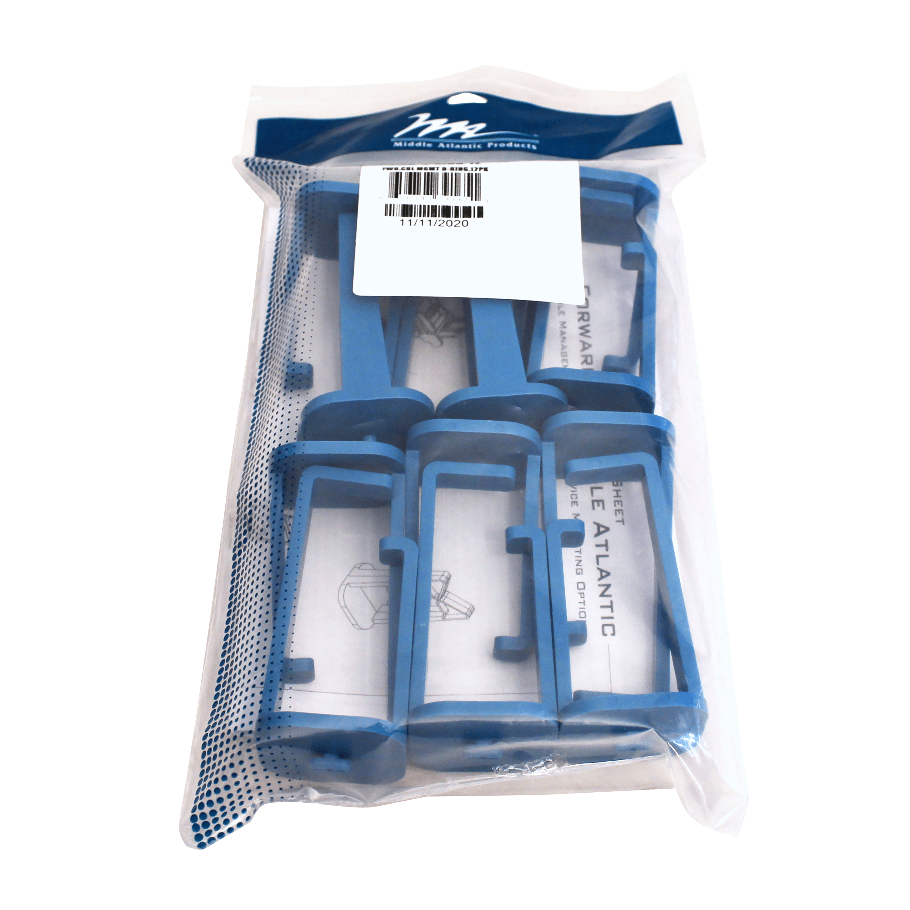 Middle Atlantic Forward D Style Ring Cable Management - D Shaped - 12 Pack