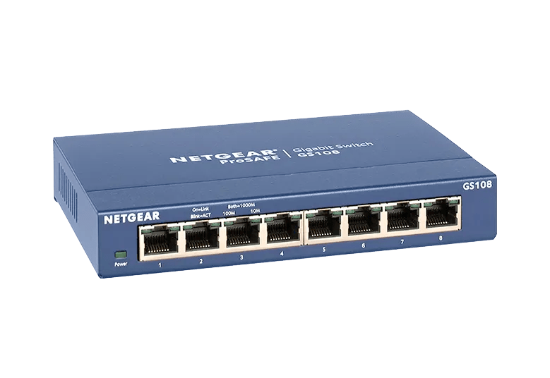NETGEAR GS108 8-Port Gigabit Ethernet Unmanaged Switch