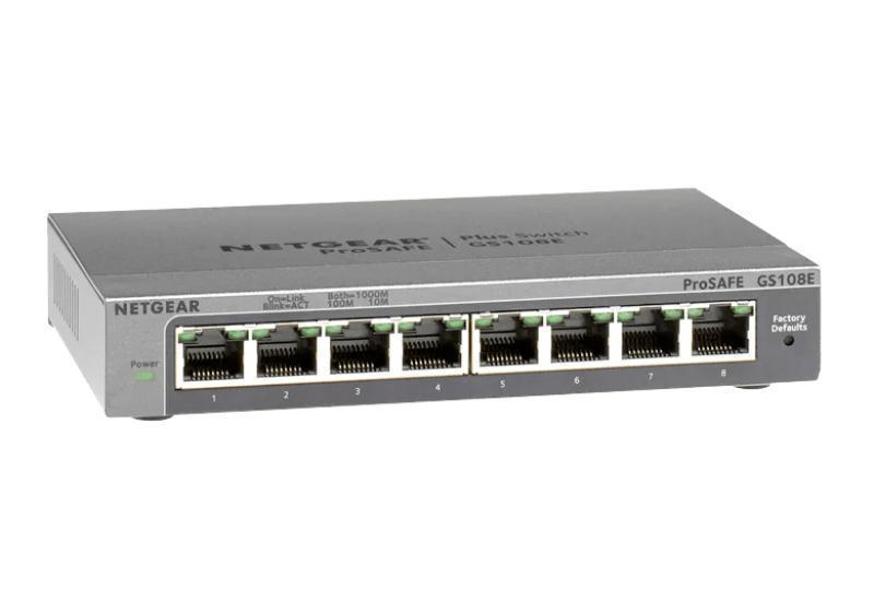 NETGEAR GS108E 5-Port Gigabit Ethernet Easy Smart Managed Switch