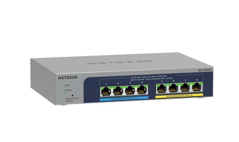 NETGEAR MS108EUP 8-Port Multi-Gigabit 2.5G PoE++ Easy Smart Switch