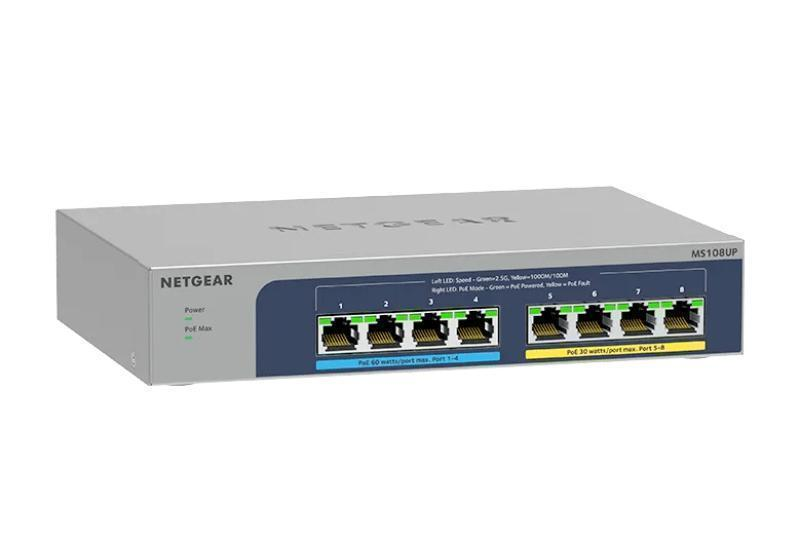 NETGEAR MS108UP 8-port Multi-Gigabit Ultra60 PoE++ Ethernet Unmanaged Switch