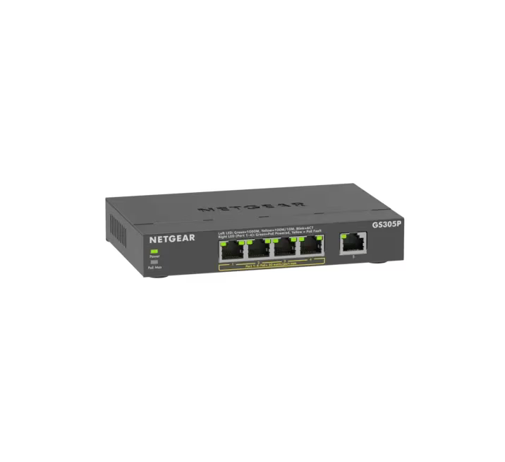 NETGEAR GS305P 5-Port Gigabit Ethernet Unmanaged PoE+ Essentials Switch