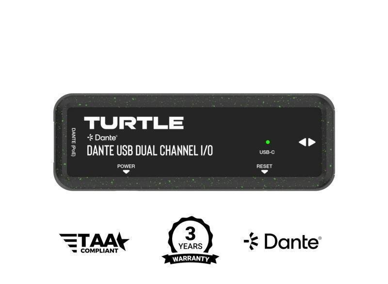 Turtle AV Dante Dual Channel USB-C I/O Adapter