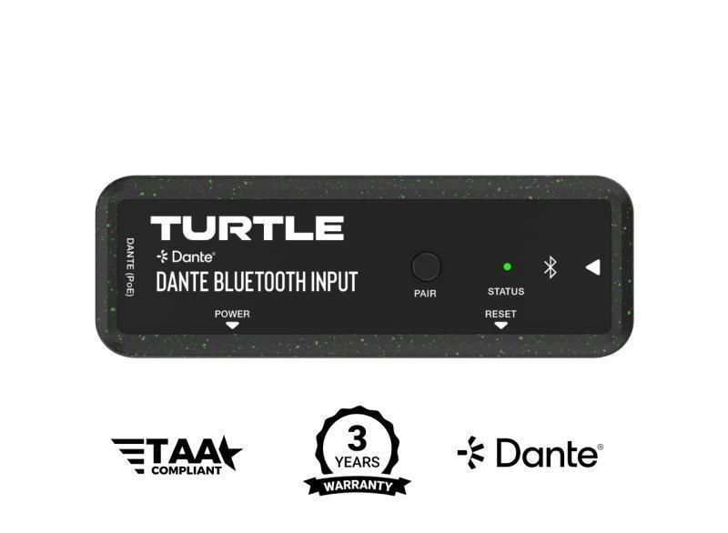 Turtle AV Dante Dual Channel Bluetooth Input Adapter