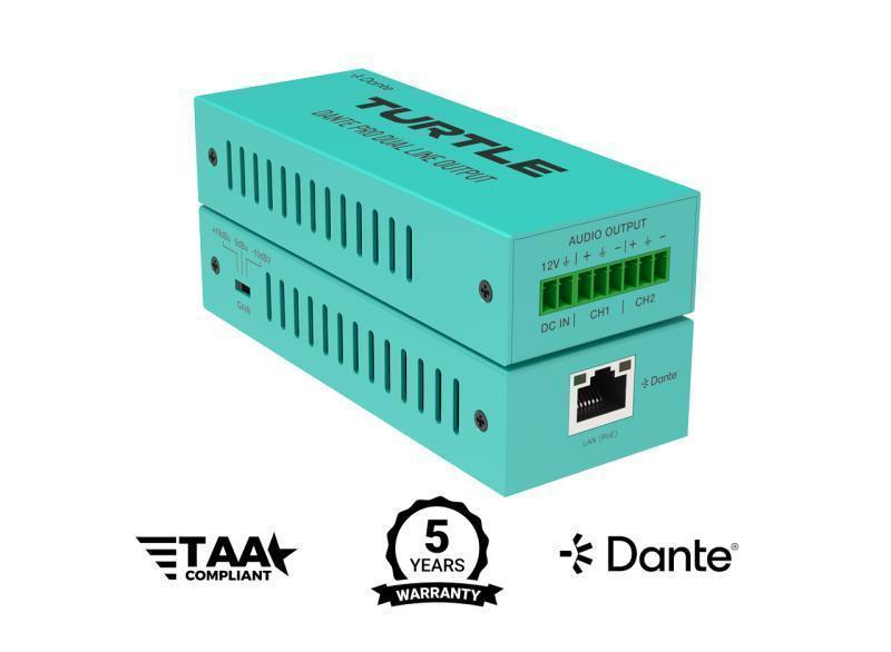 Turtle AV Dante Pro 2Ch Analog Line Input Adapter