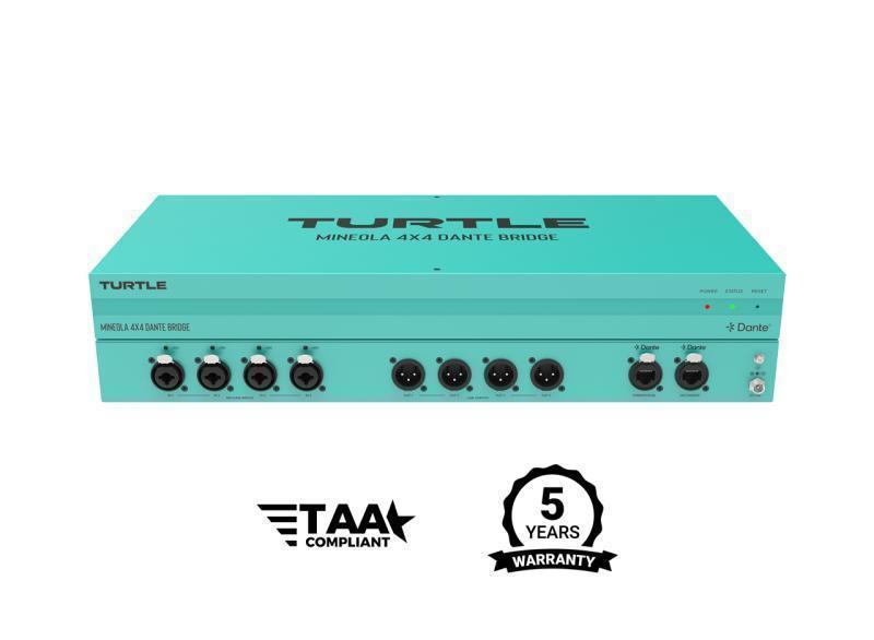 Turtle AV Mineola 4x4 Dante Audio Bridge