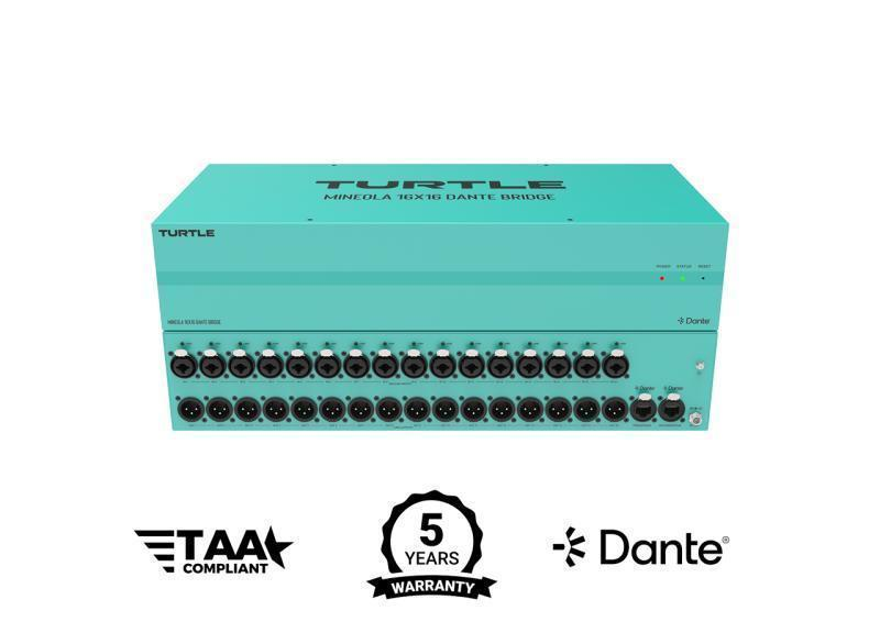 Turtle AV Mineola 16x16 Dante Audio Bridge