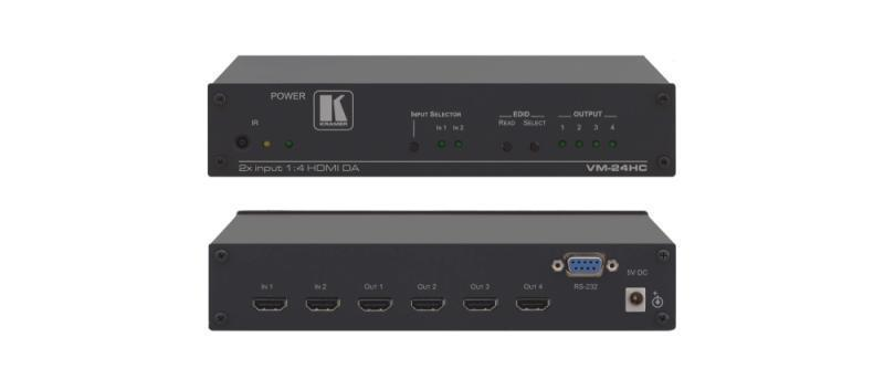 VM-24HC 2x1:4 Compact HDMI Switchable DA