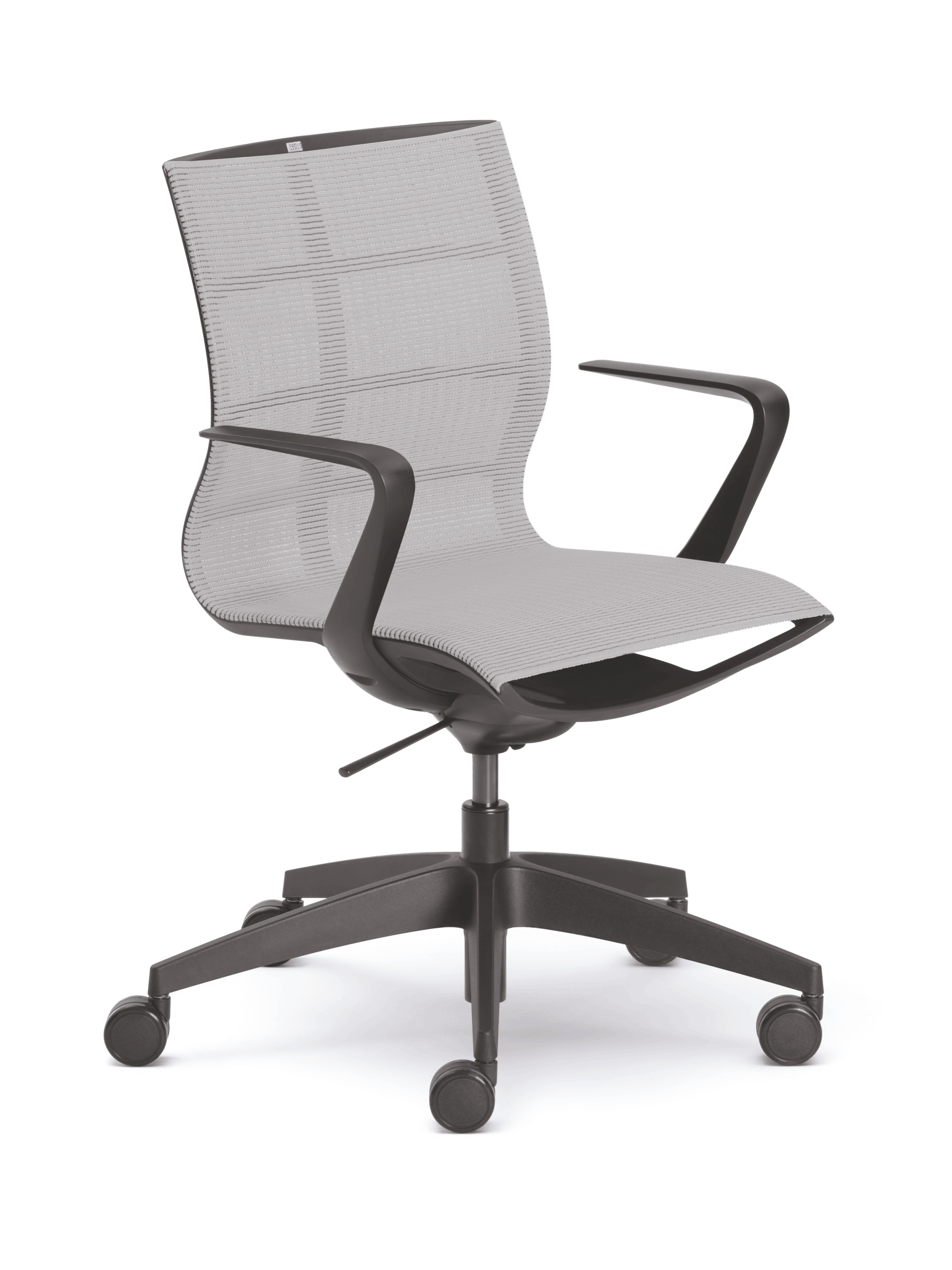 Chair-Sedus se:joy Black Frame Light Grey Fabric