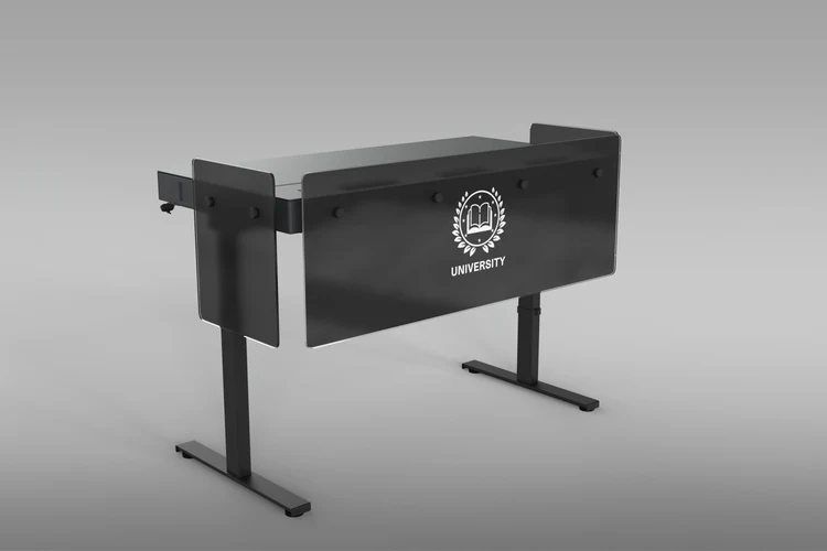 H901-DFT-LOGO Premium Modesty Panel for Lectern 6U - Dark Frost w/ Logo