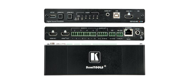 DSP-62-AEC 6x2 PoE Audio Matrix with DSP and AEC