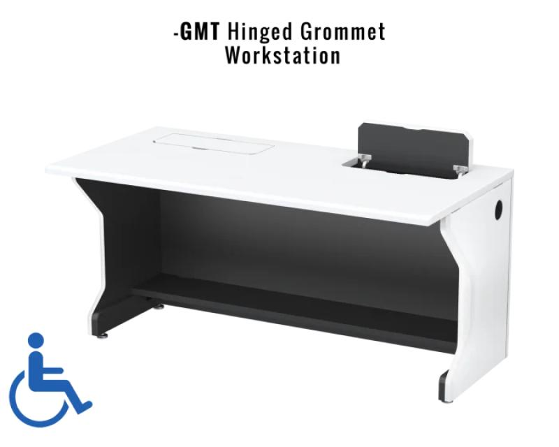 MWS30-48GMT 48" Hinged Grommet Workstation