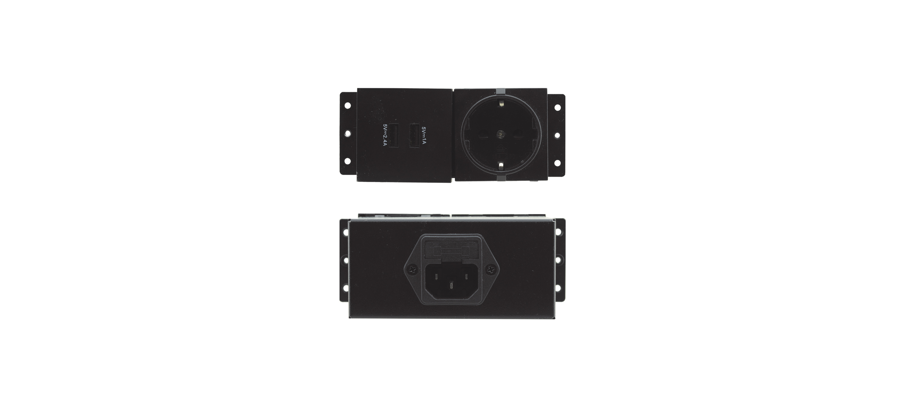 TS-2UC/DE TBUS Dual Socket with USB charger and DE socket