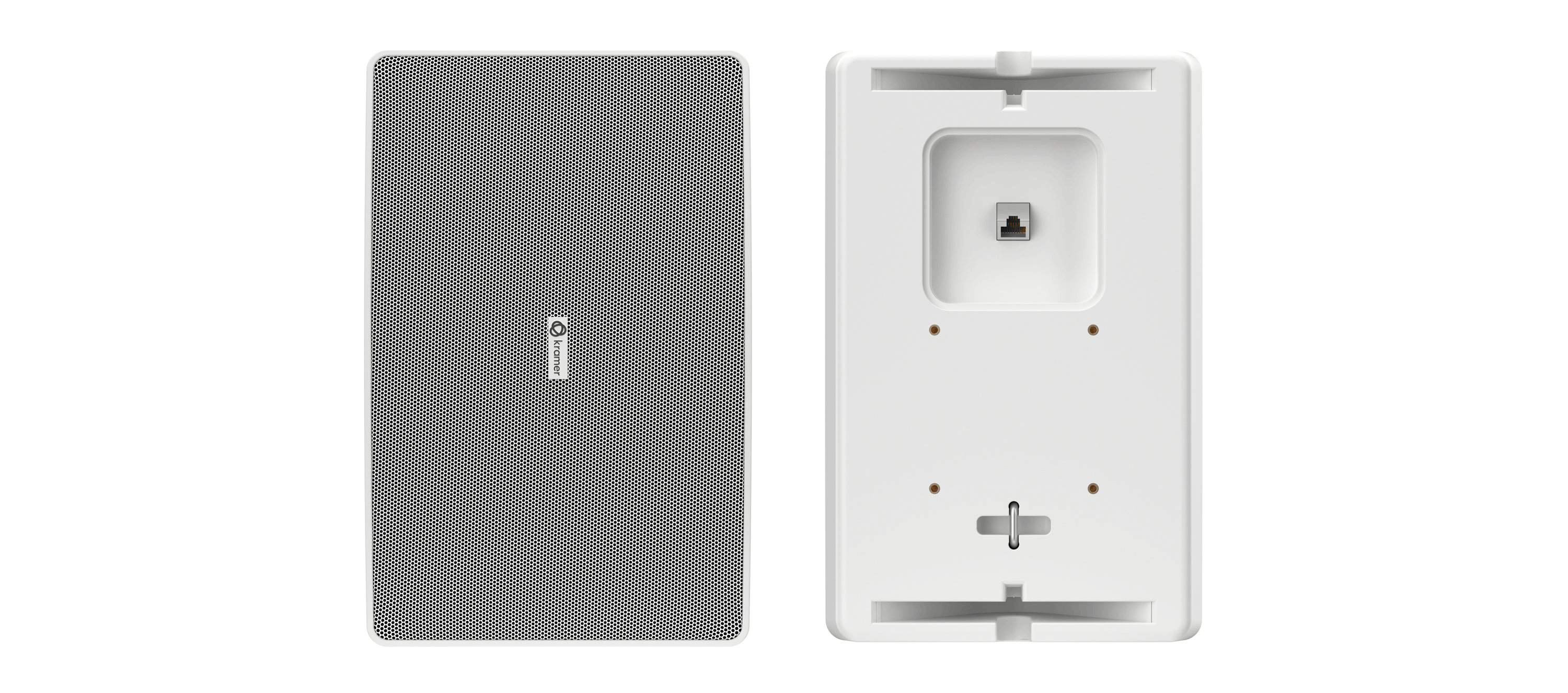 WM-6D 6.5” Two–way Wall Mounted PoE Powered Dante Speaker, White