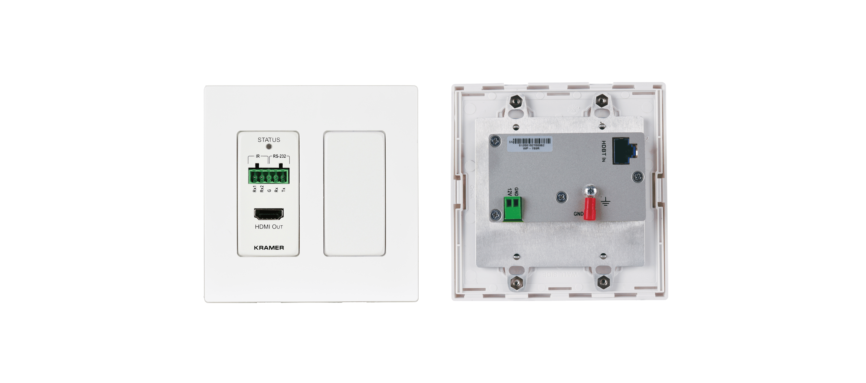 WP-789R 4K60 4:2:0 HDMI 2-gang Wall-plate Receiver